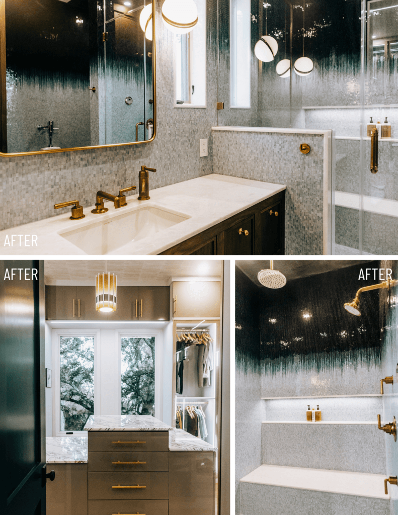 Renovation work for HIS Bath at Lake Splendor by Skelly Build
